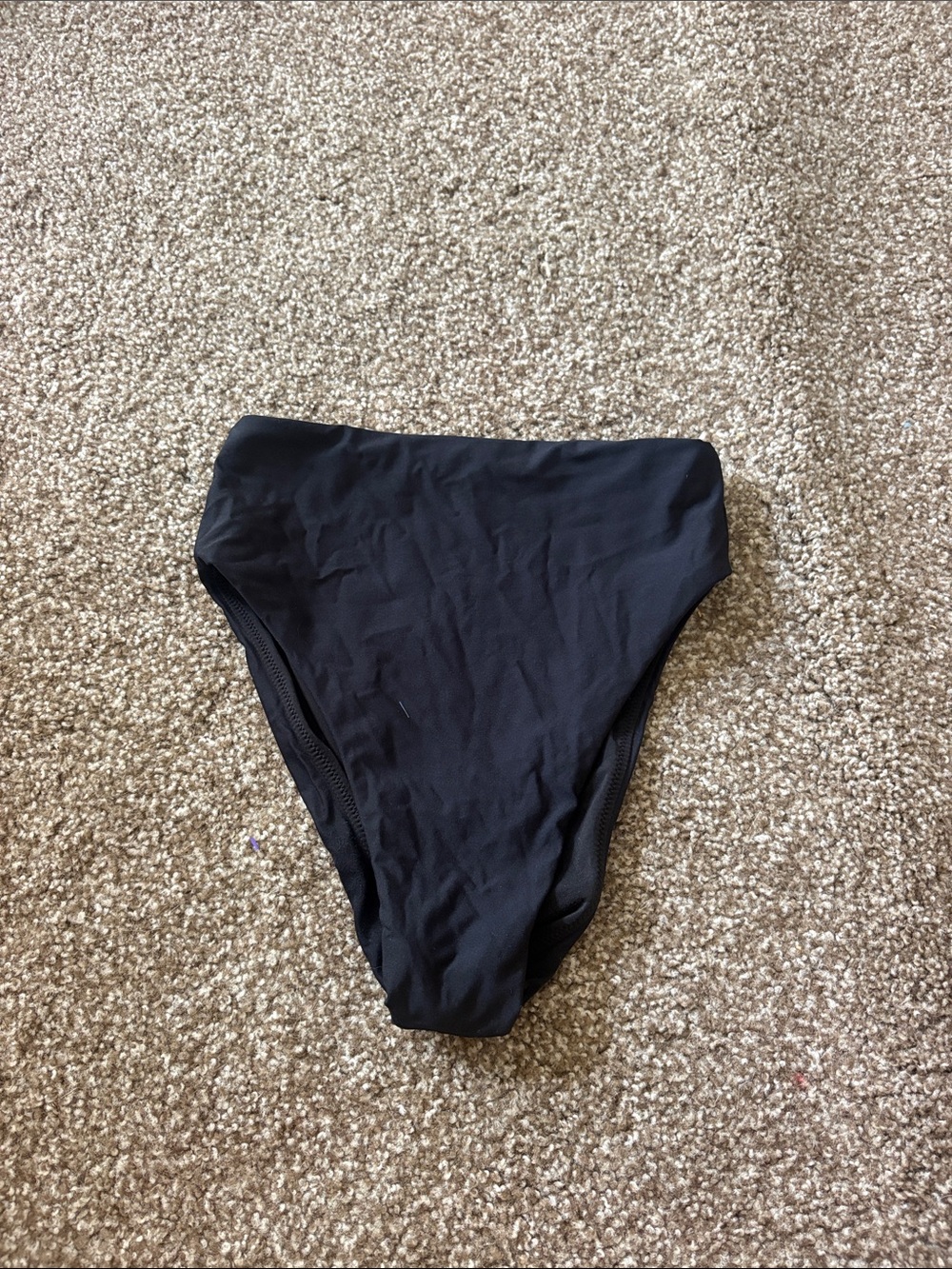 Women's High-Waist Black Swim Bottom
